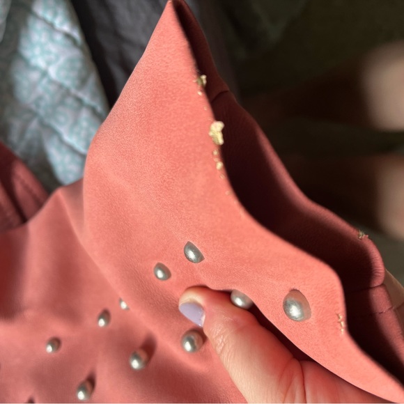 BB Dakota pink studded silver moto jacket medium - Picture 7 of 8